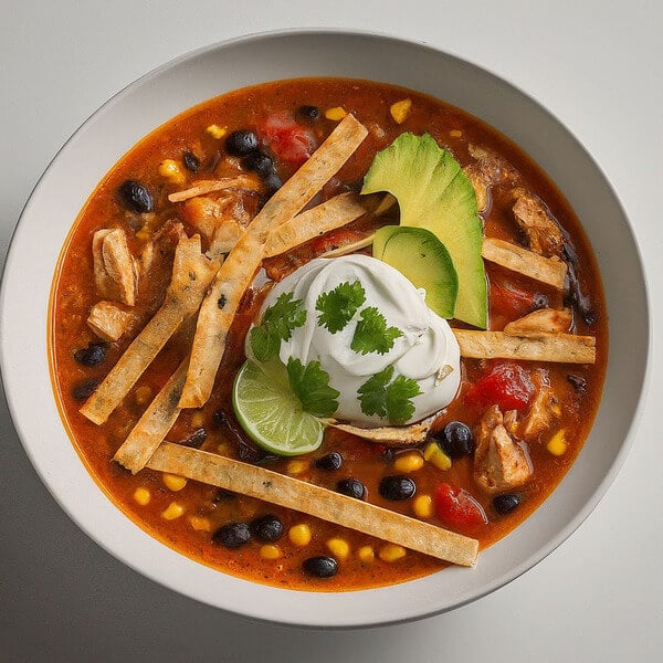 bowl of chicken tortilla soup