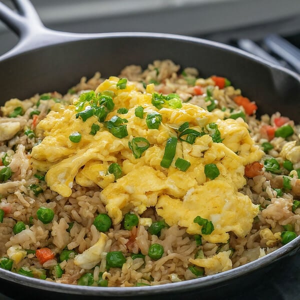 fried rice in a pan