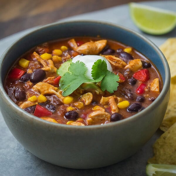 bowl of chicken chili