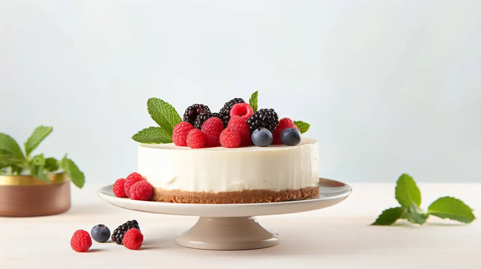 cheesecake with fresh berries