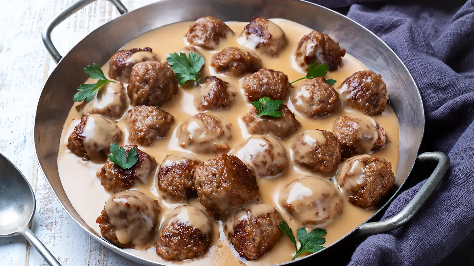 meatballs coated in barbecue sauce