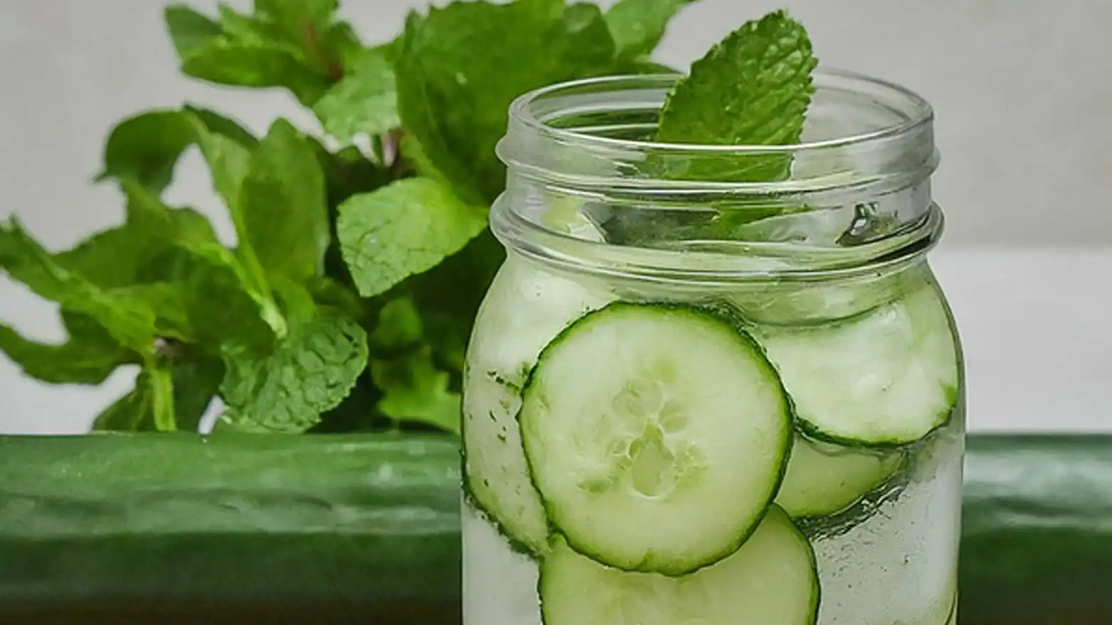 Cucumber spa water.