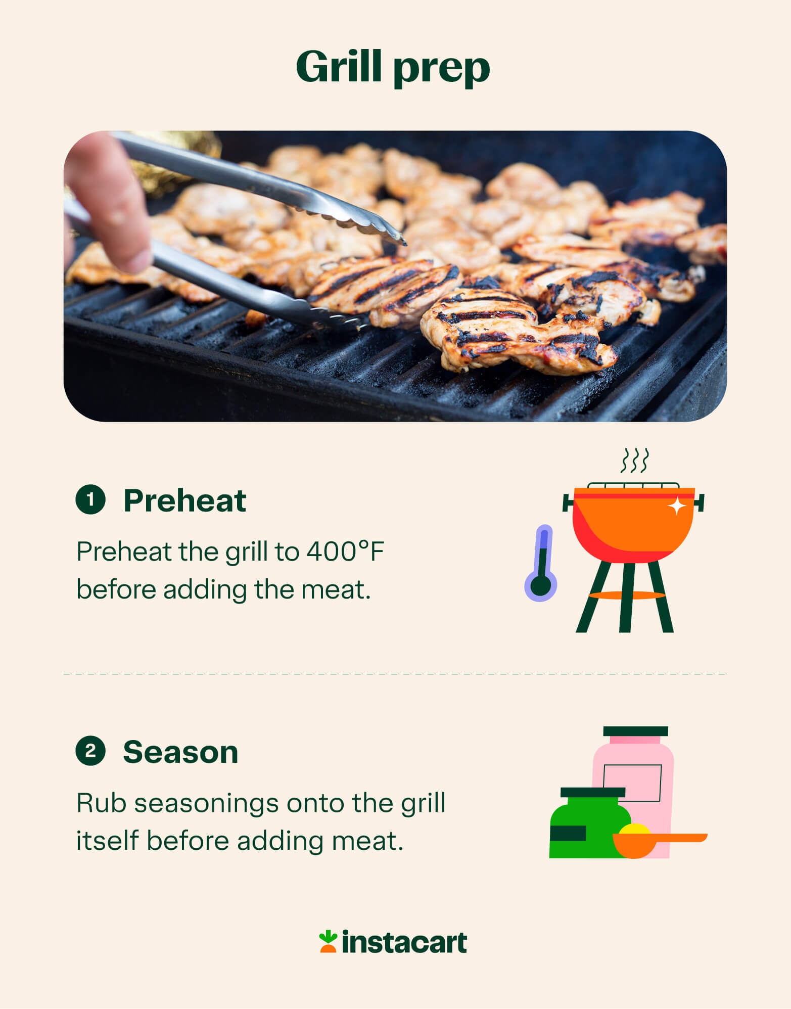 how to prepare the grill for cooking chicken