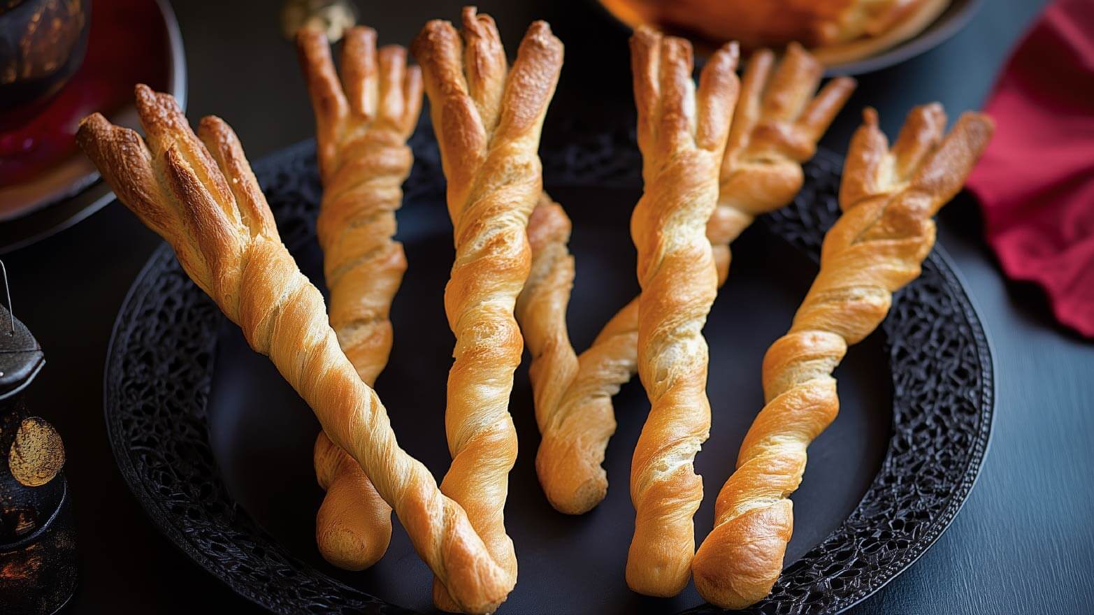 Homemade broomstick breadsticks