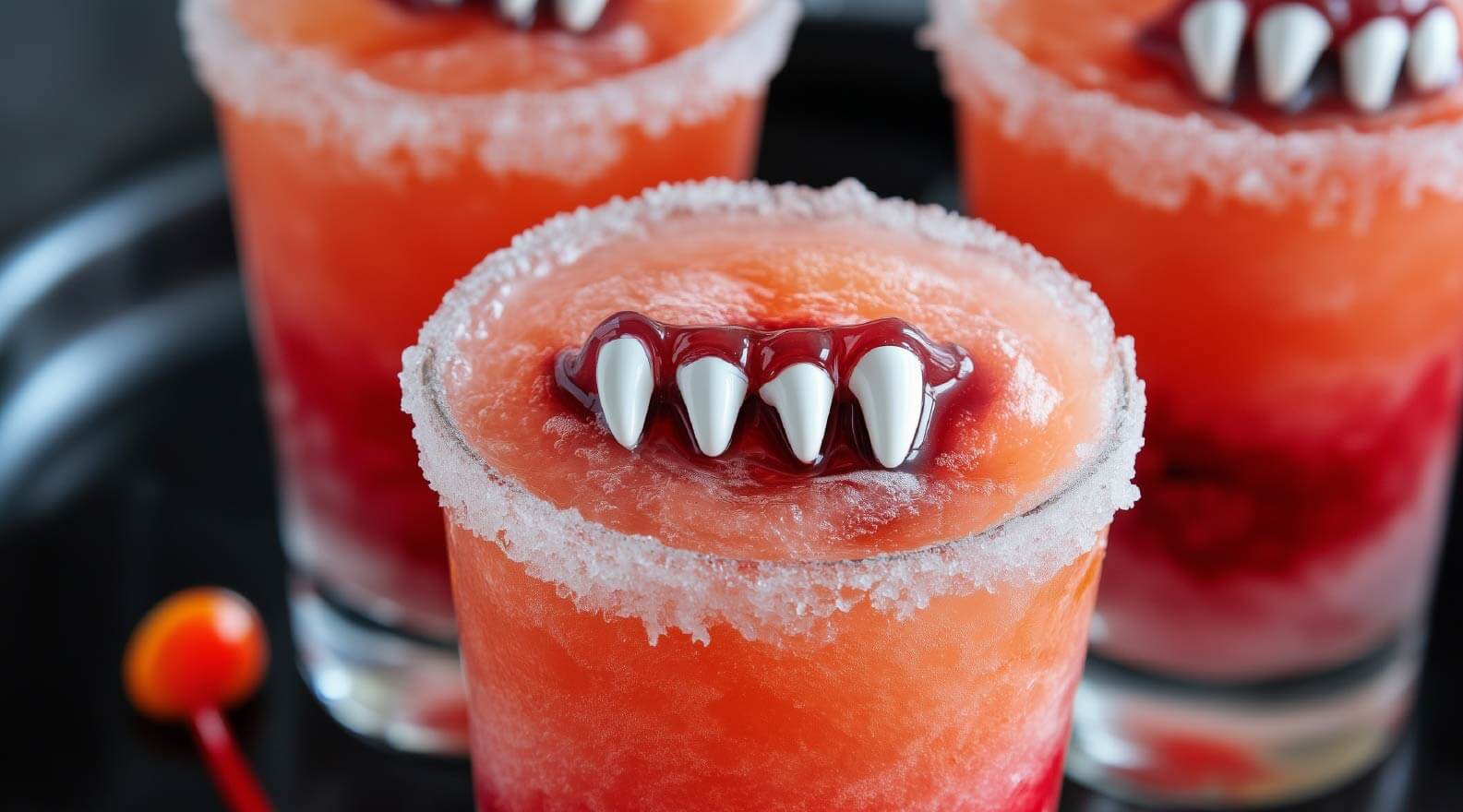 Vampire teeth slush for Halloween party