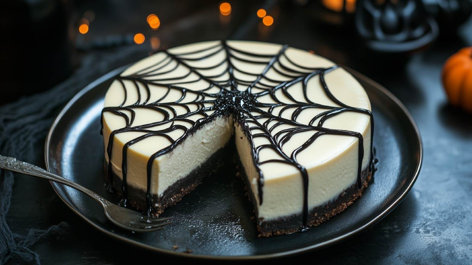 Spiderweb cheesecake