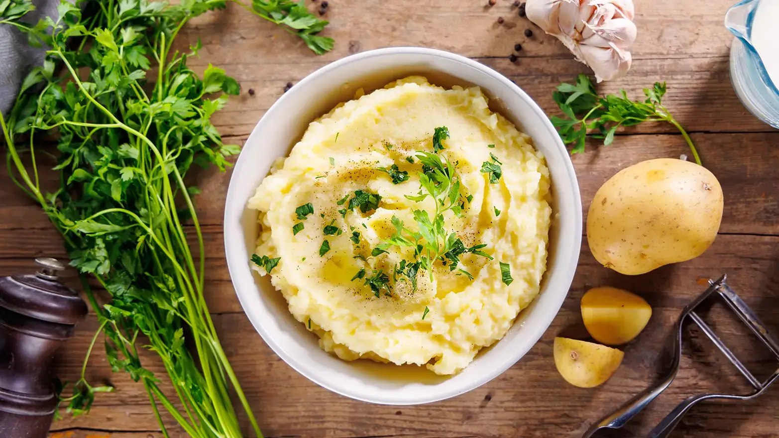 Stock image of mashed potatoes.
