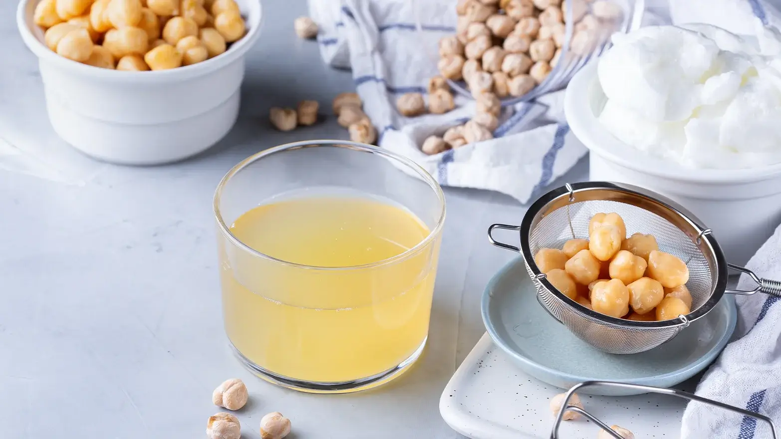 Stock image of aquafaba