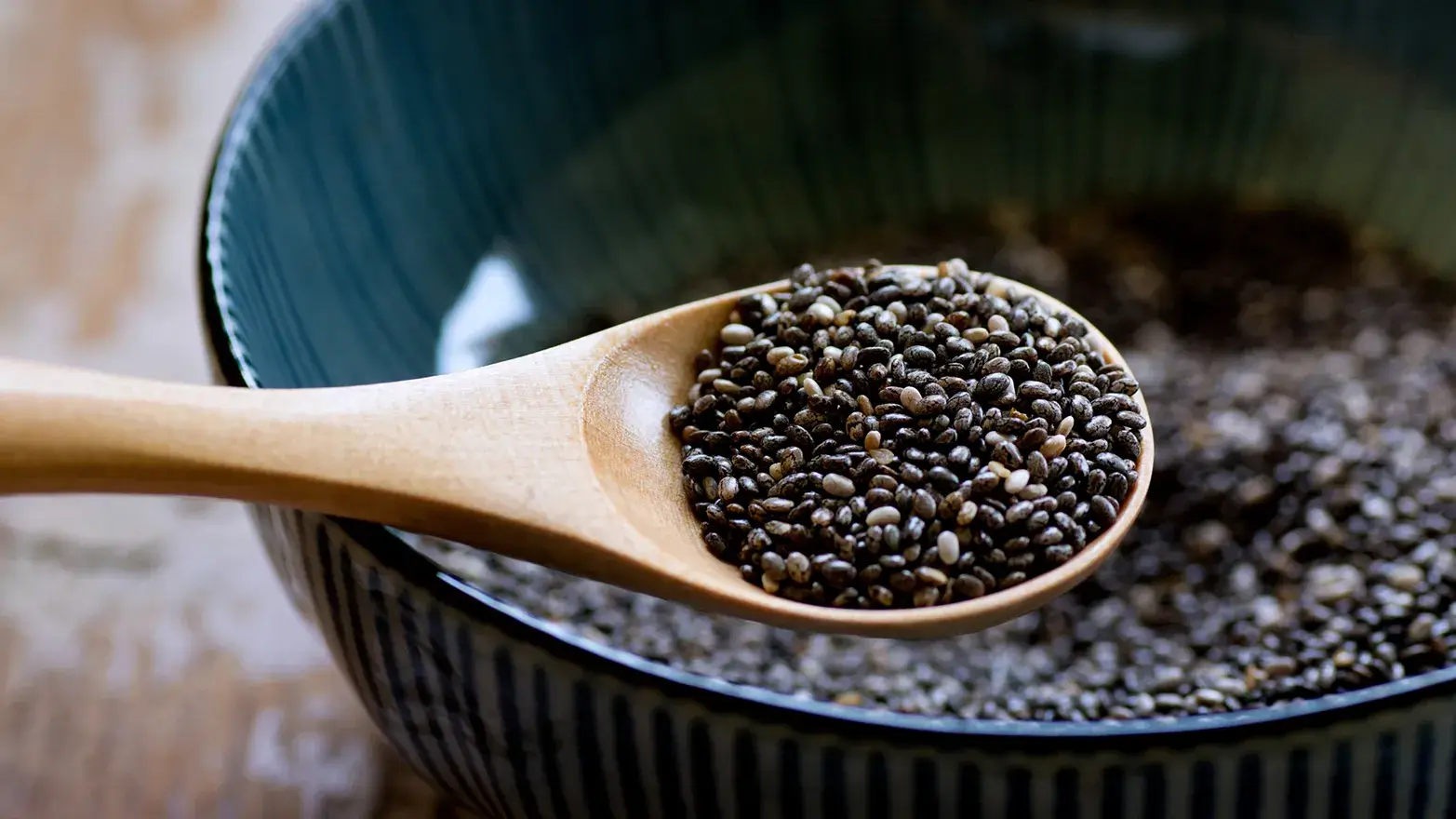 Stock image of chia seeds