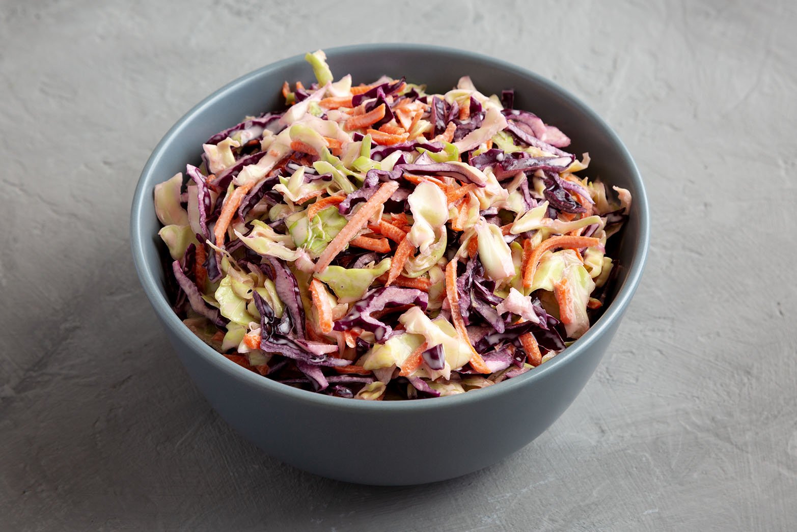 Homemade coleslaw for a BBQ