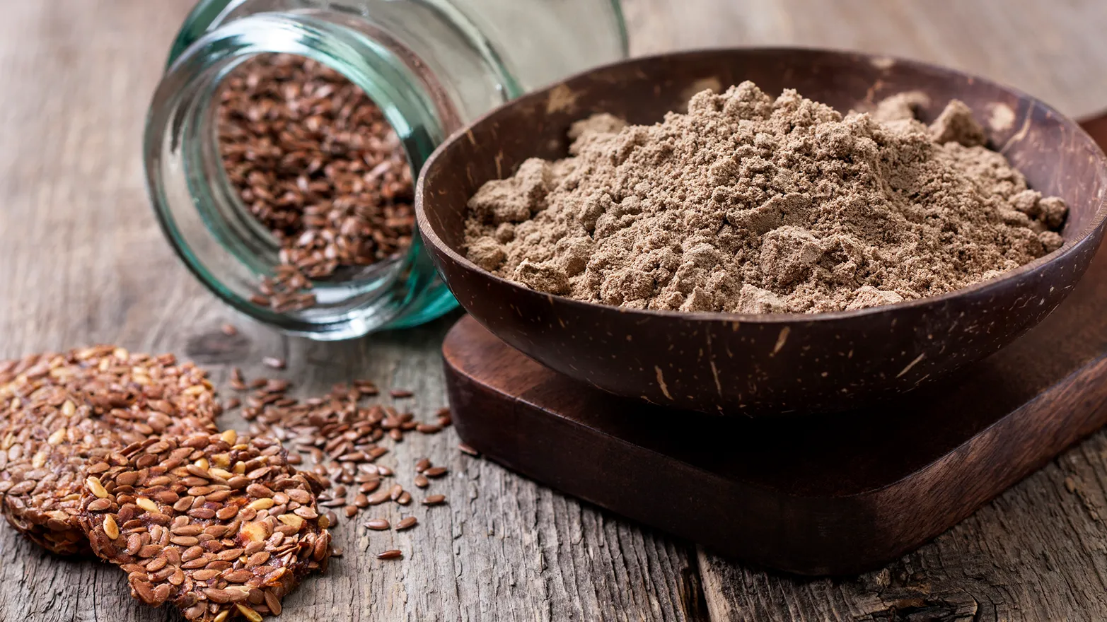 Stock image of ground flaxseed