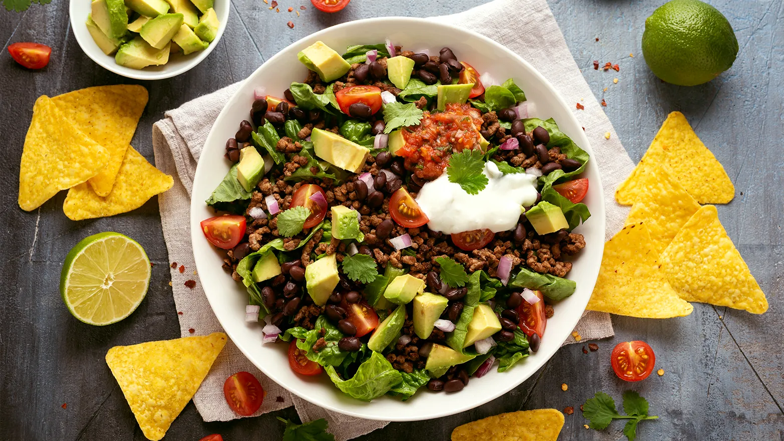 Loaded taco salad