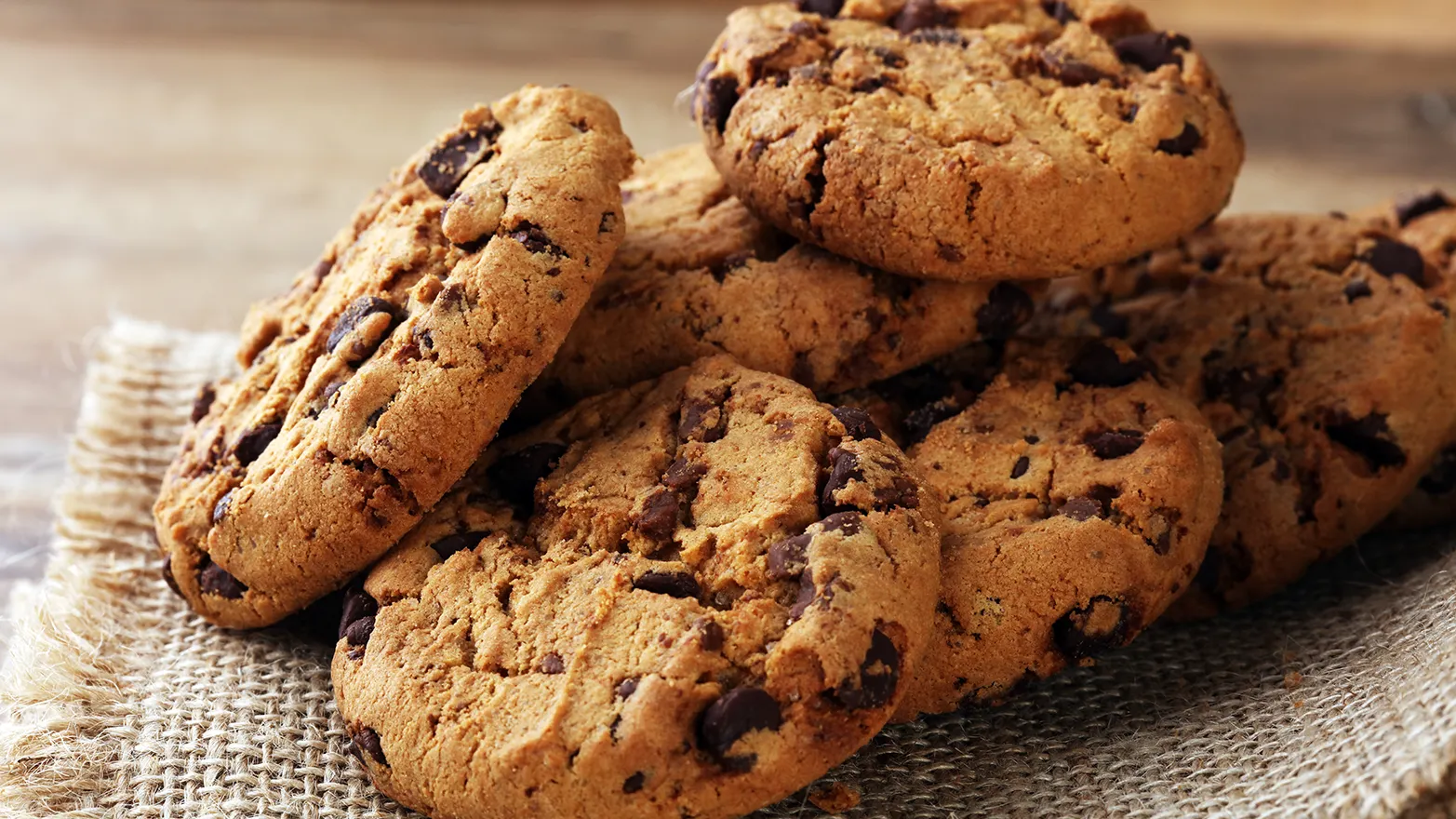 Batch of chocolate chip cookies