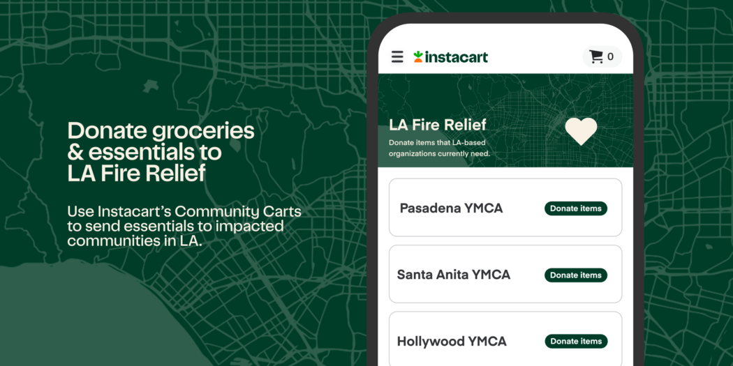 Instacart Launches Community Carts for 10 Los Angeles-based YMCAs, Unlocking Crowdsourced Donations for Victims of the LA Wildfires  