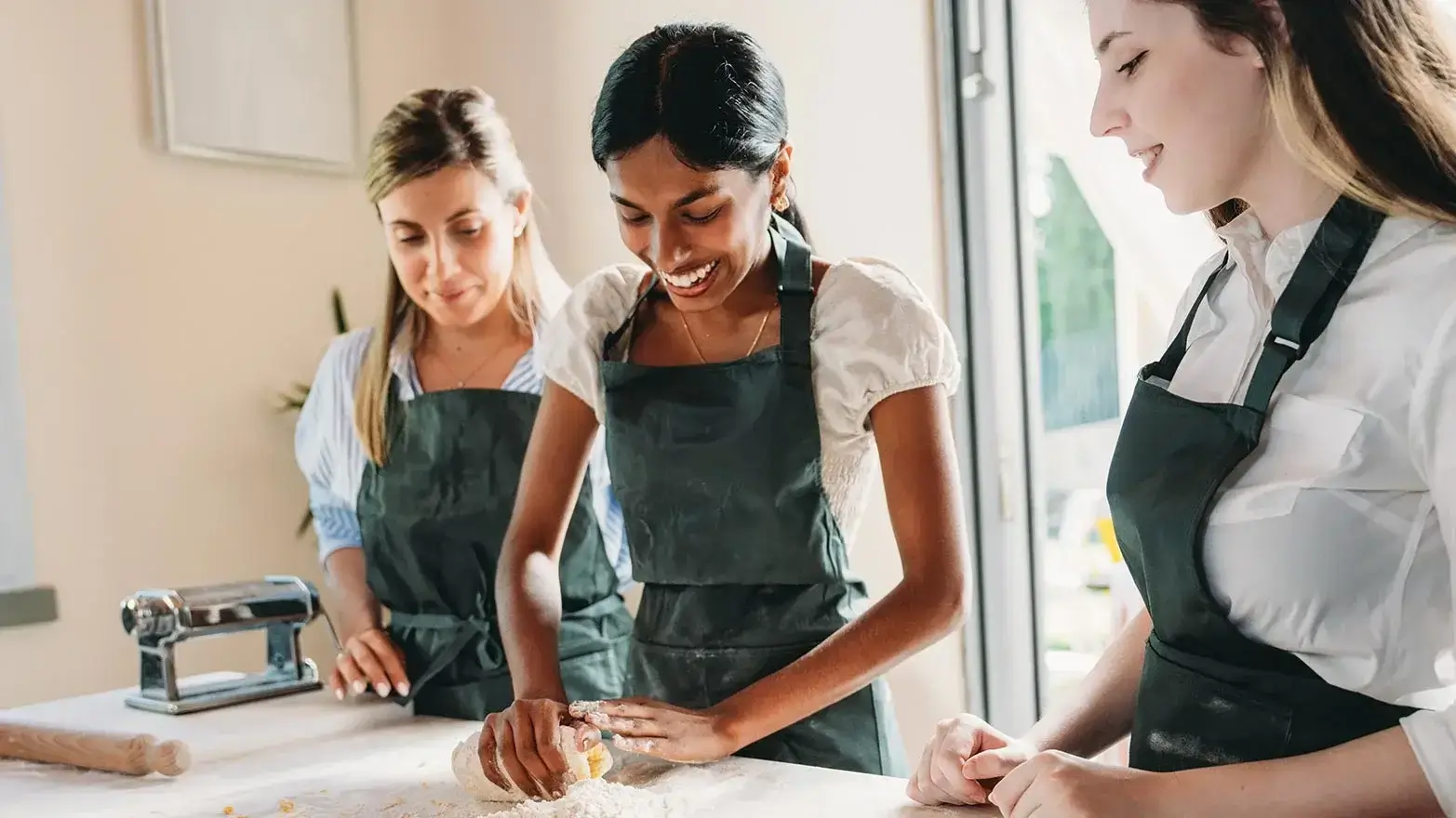 Galentine’s Day cooking class. 