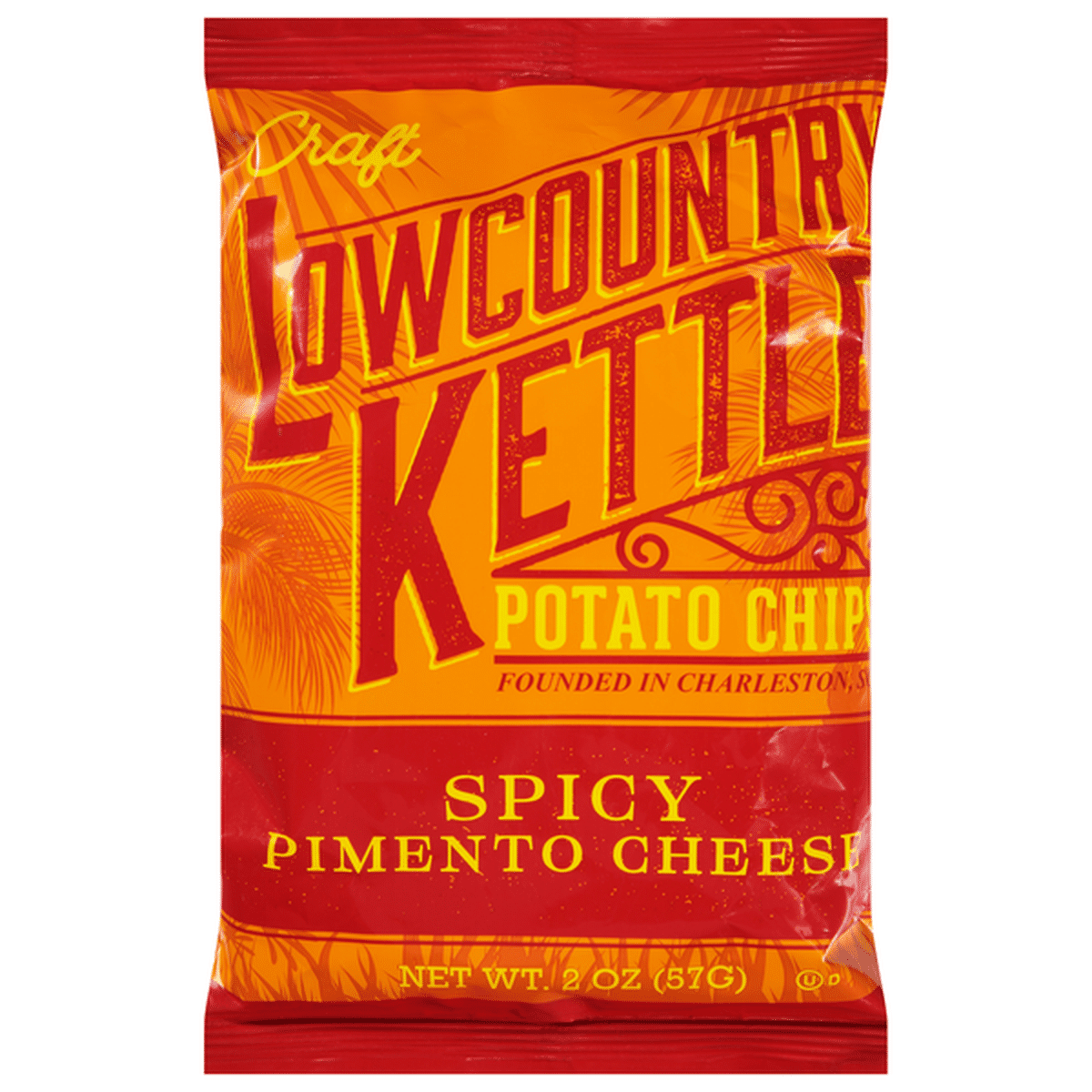 Lowcountry Kettle Potato Chips, Pimento Cheese, Spicy, Craft (2 oz 