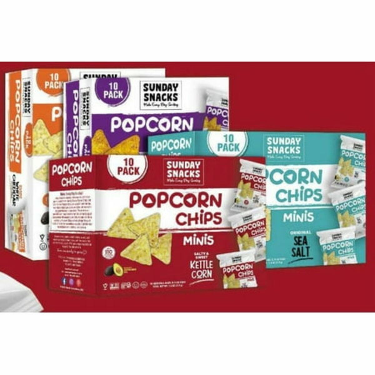 Sunday Snacks Kettle Corn Popcorn Chips Family Pack (1 each) Delivery ...