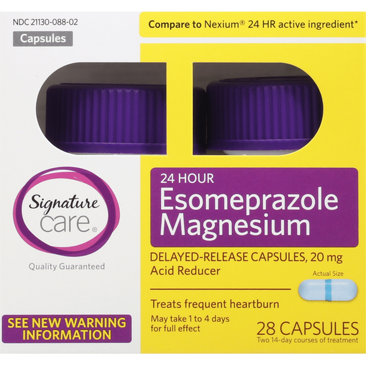 Signature Care Esomeprazole Magnesium 24 Hour Capsules 28 Each