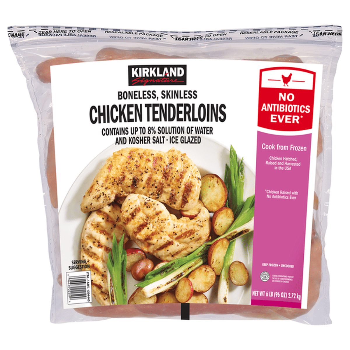 Kirkland Signature Chicken Tenderloins, Boneless, Skinless (6 lb ...