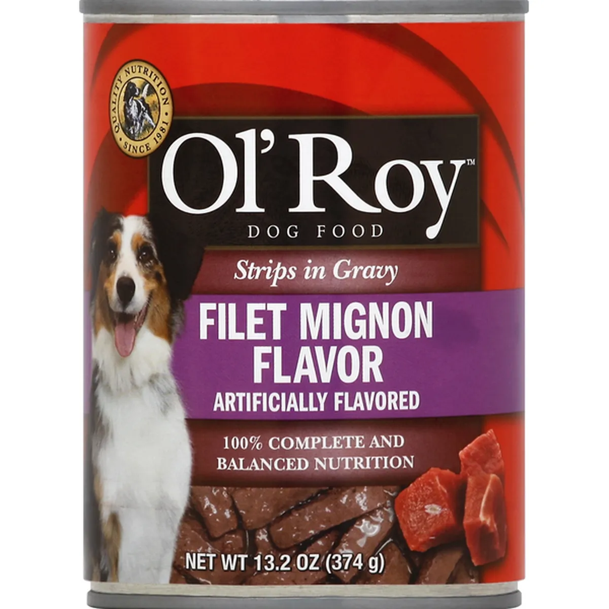 Ol Roy Dog Food Strips in Gravy Filet Mignon Flavor 13.2 oz