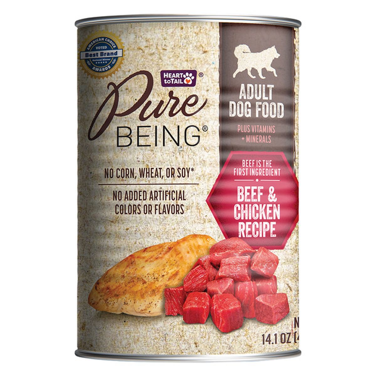 Pure Being Beef Chicken Premium Canned Dog Food 14.1 oz