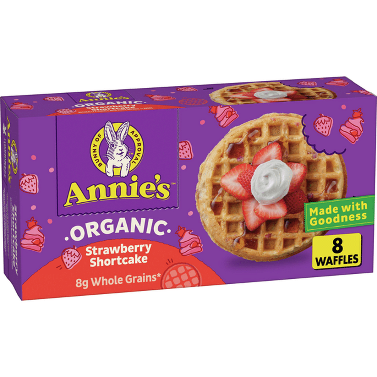 Annies Frozen Organic Waffles, Strawberry Shortcake (9.8 oz) Delivery or  Pickup Near Me - Instacart