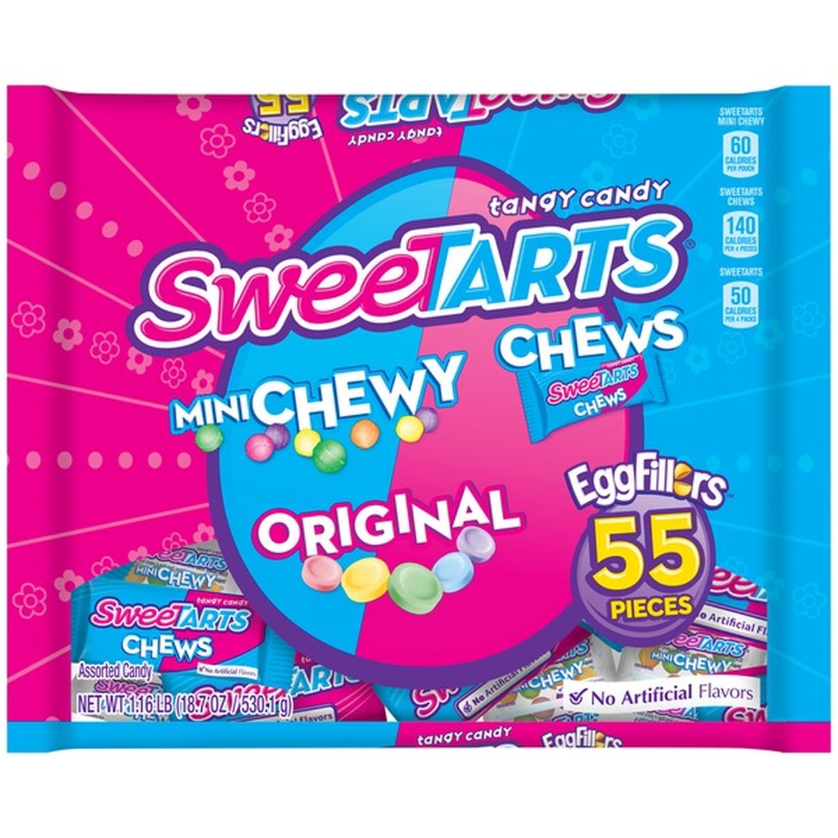 SweeTARTS Mini Chewy SweeTarts, and SweeTarts Chews Sugar Candy (18.7 ...