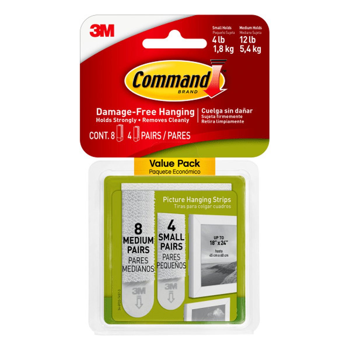 Command Small and Medium Picture Hanging Strips