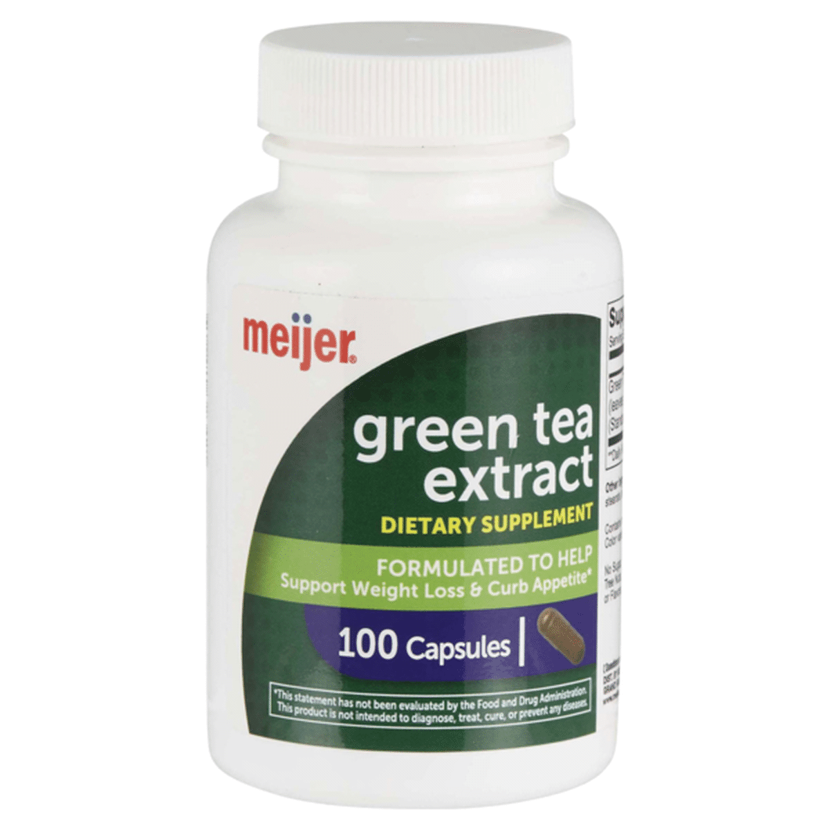 meijer green tea extract WITH 50MG NATURALLY OCCURRING CAFFEINE