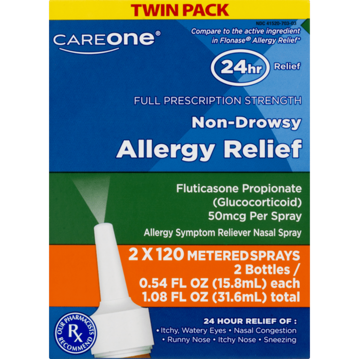 CareOne Non-Drowsy Allergy Relief Nasal Spray (2 ct) Delivery or Pickup ...