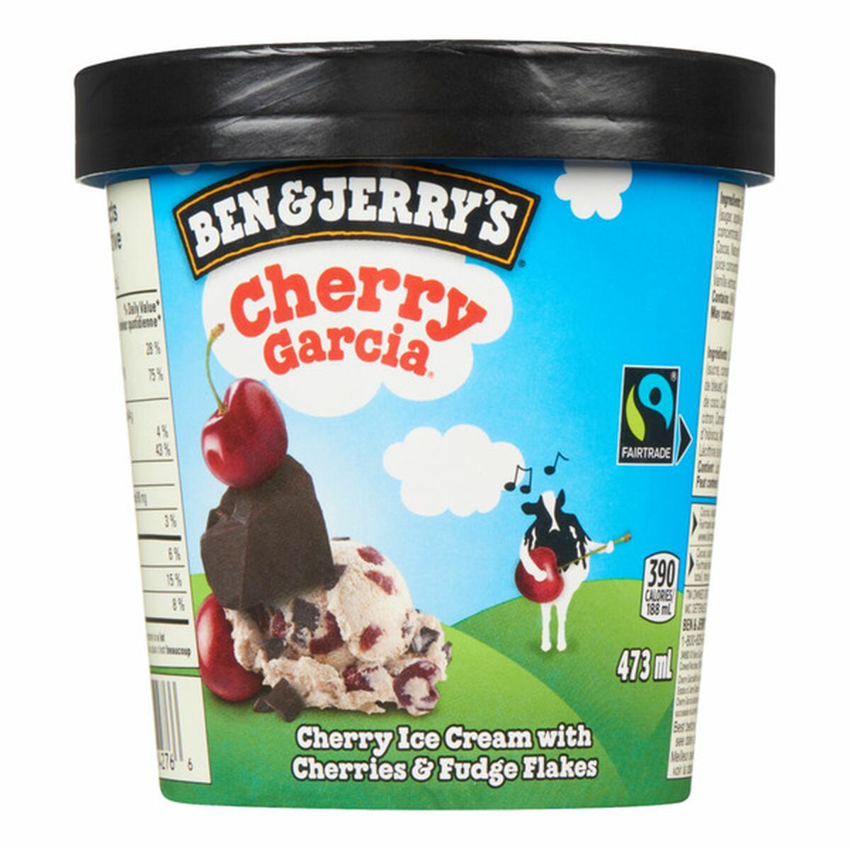 Ben & Jerry's Cherry Garcia Non-Gmo Ice Cream With Fairtrade ...