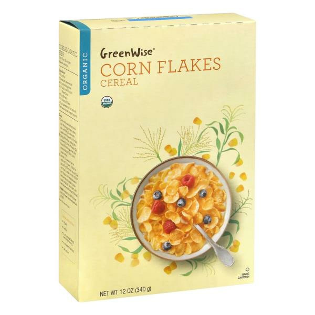 GreenWise Oatmeal Flakes Honey Toasted Cereal 16 oz BOX