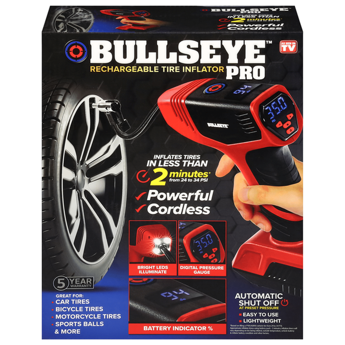 Bull's-Eye Rechargeable Tire Inflator (1 each) Delivery or Pickup Near ...