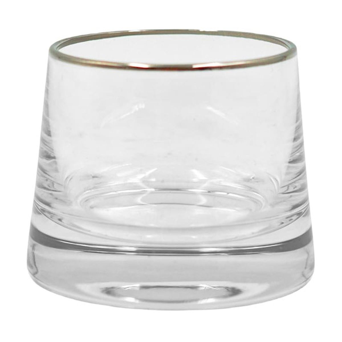 At Home x Willow Crossley Glass Tealight Candle Holder With Rim 2X2 ...