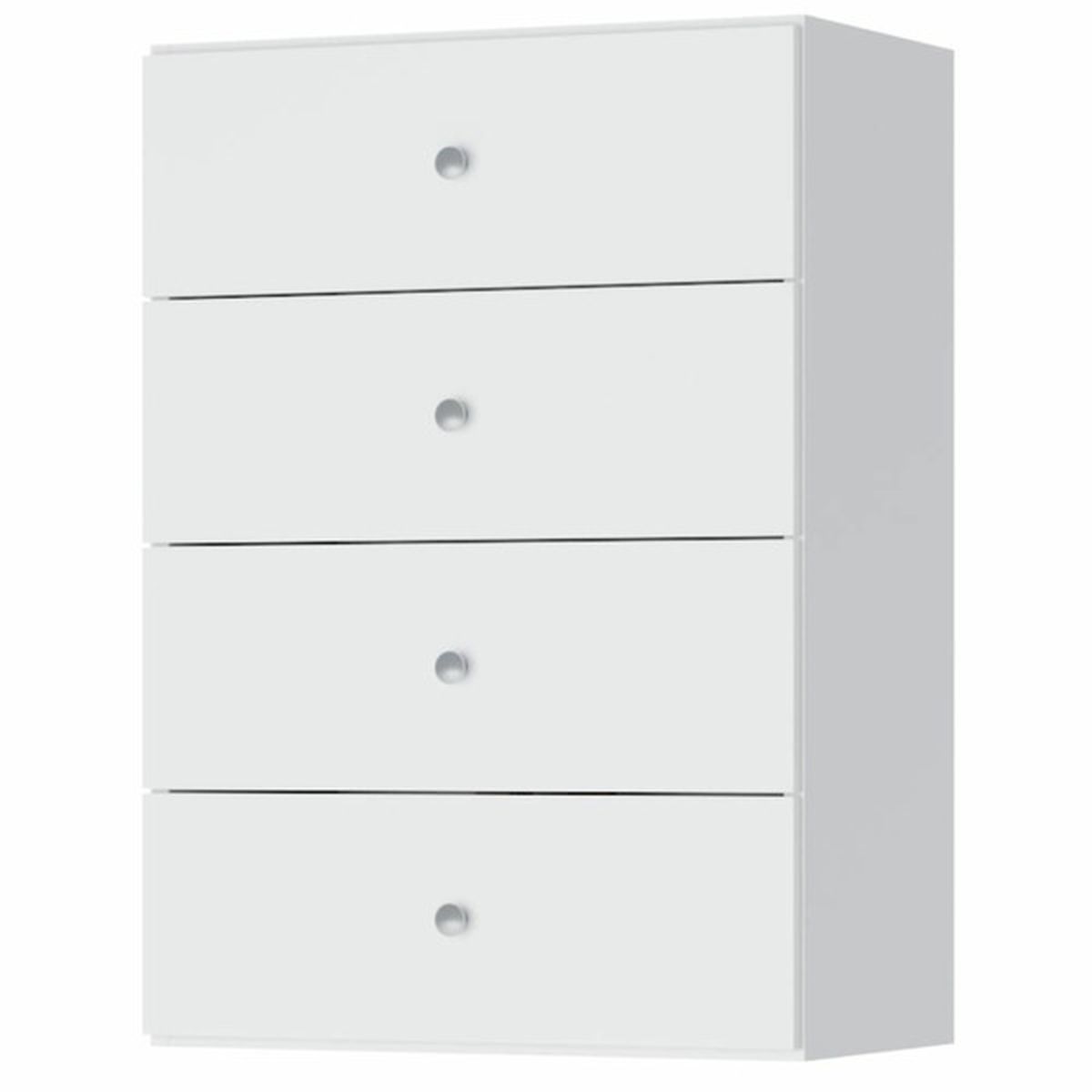 Modular Closets Wide Vista 4 Drawer Short Tower Closet - White (19.5 In ...