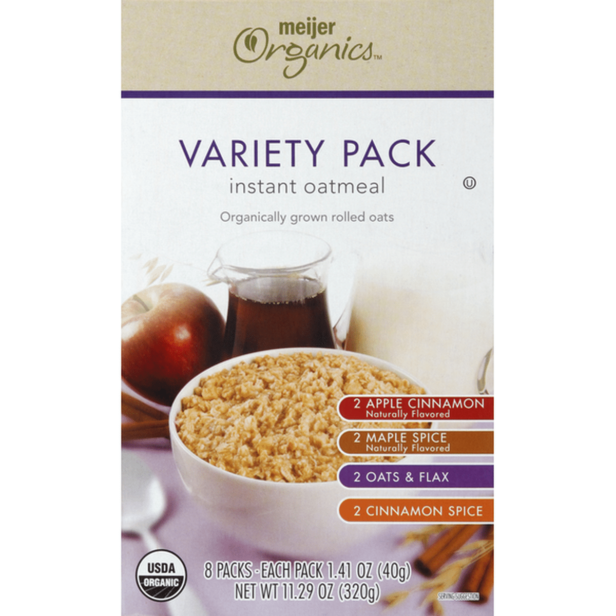 True Goodness By Meijer Organic Oatmeal Variety Pack Instant 11 29