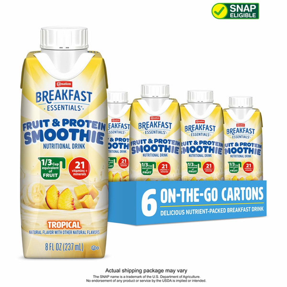 Carnation Breakfast Essentials Tropical Fruit & Protein Smoothie ...