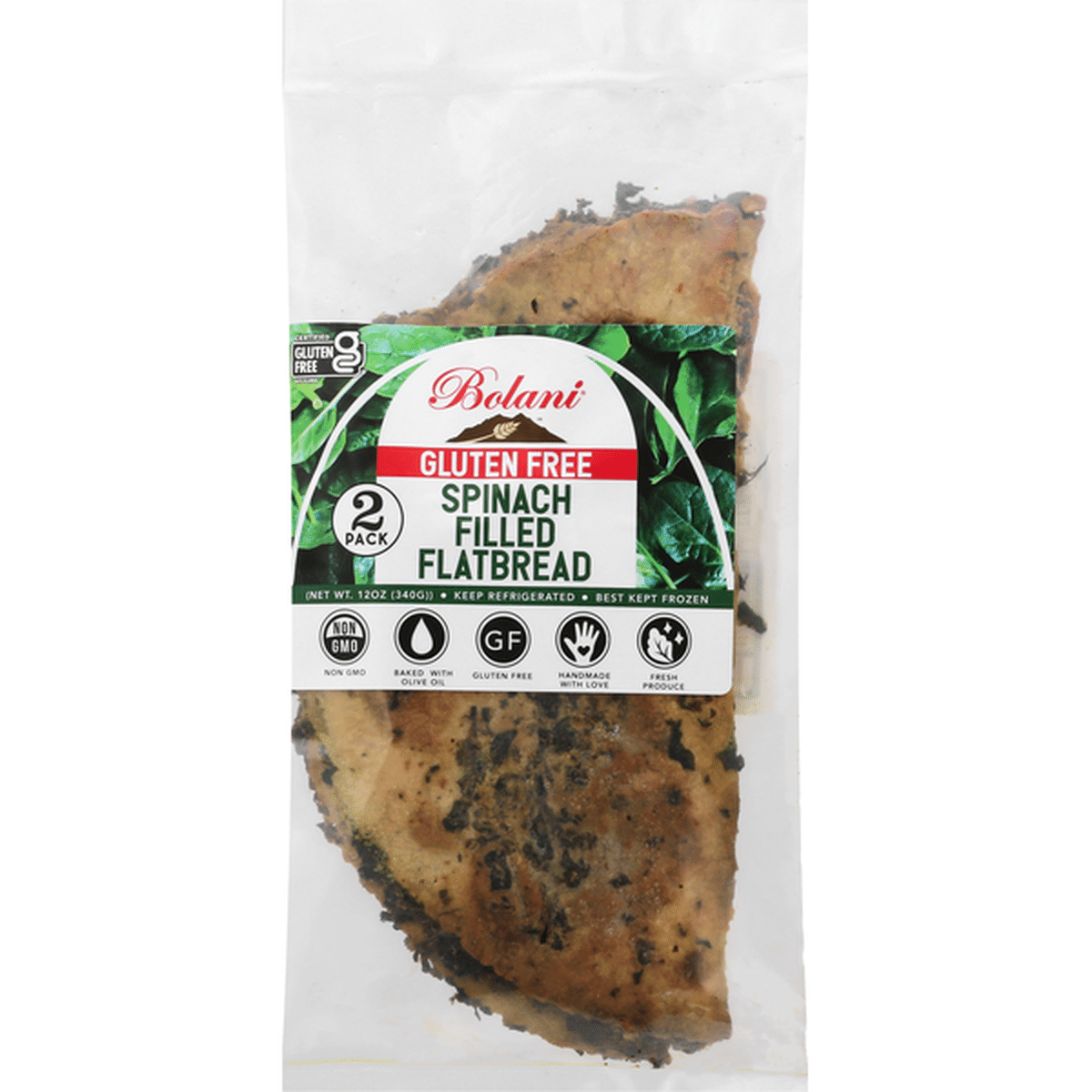 Bolani Flatbread Gluten Free Spinach Filled 2 Each Delivery Or