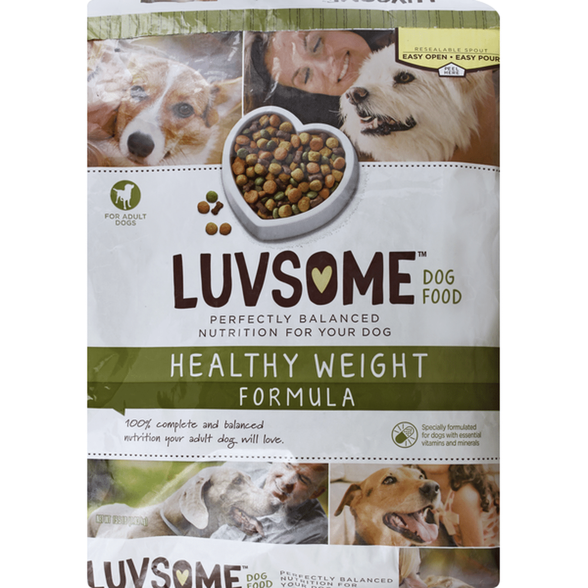 Luvsome Dog Food Healthy Weight Formula For Adult Dogs 15.5 lb