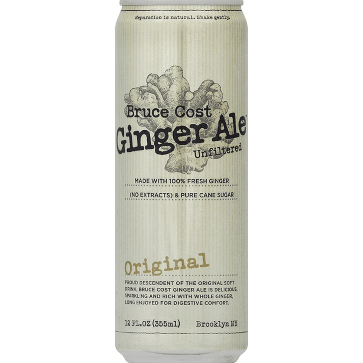 Bruce Cost Ginger Ale, Unfiltered, Original (12 fl oz) Delivery or