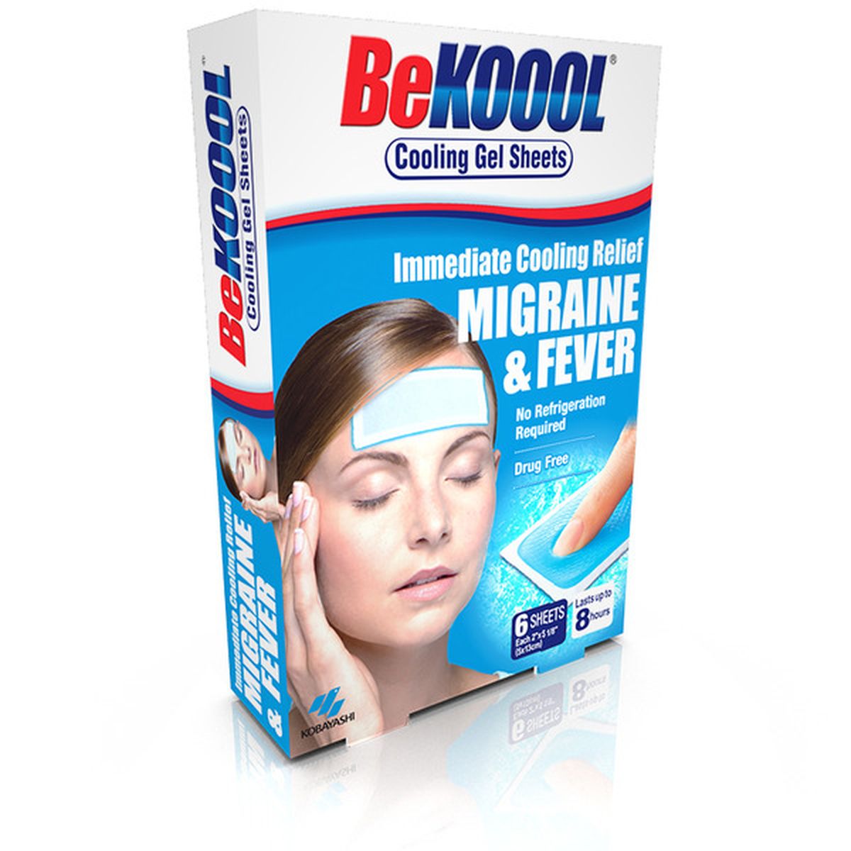 BeKOOOL Migraine & Fever Cooling Gel Sheets (6 ct) Delivery or Pickup ...