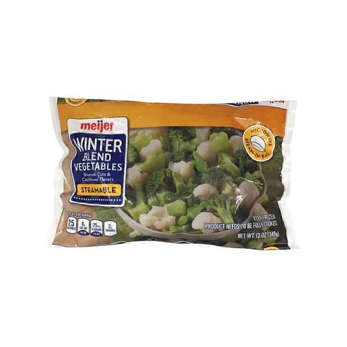 Meijer Winter Blend Steamable Broccoli Cuts And Cauliflower Florets