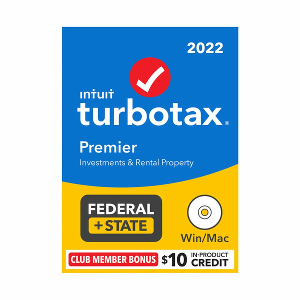 TurboTax Premier 2022 Fed, Efile & State CD & Digital Download (1 each