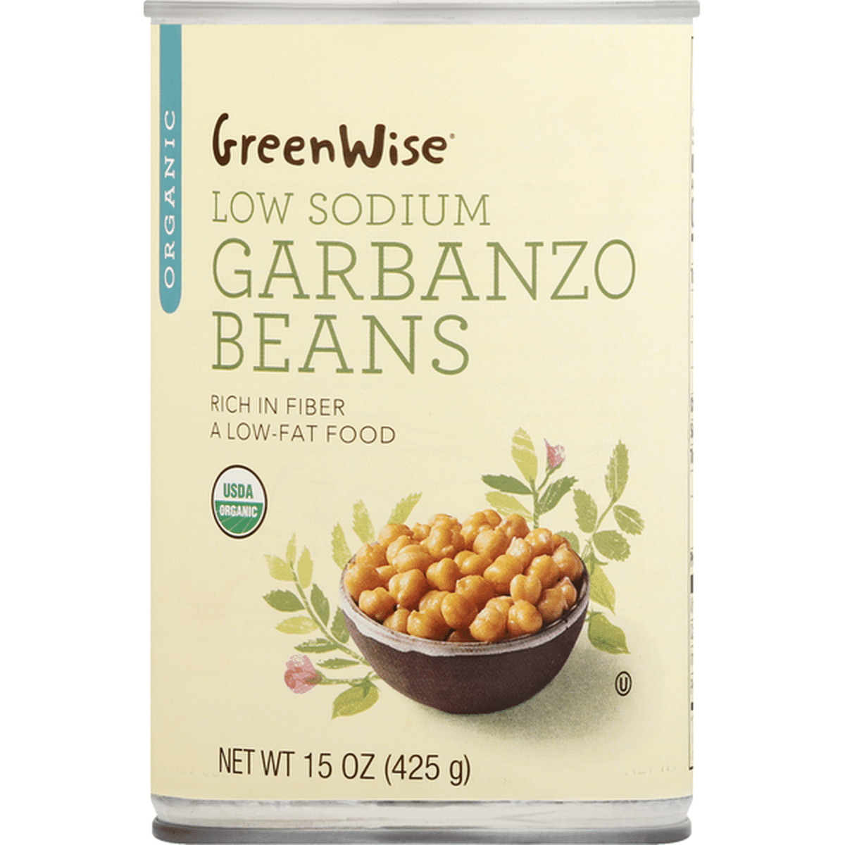 GreenWise Organic Low Sodium Garbanzo Beans (15 oz) Delivery or Pickup