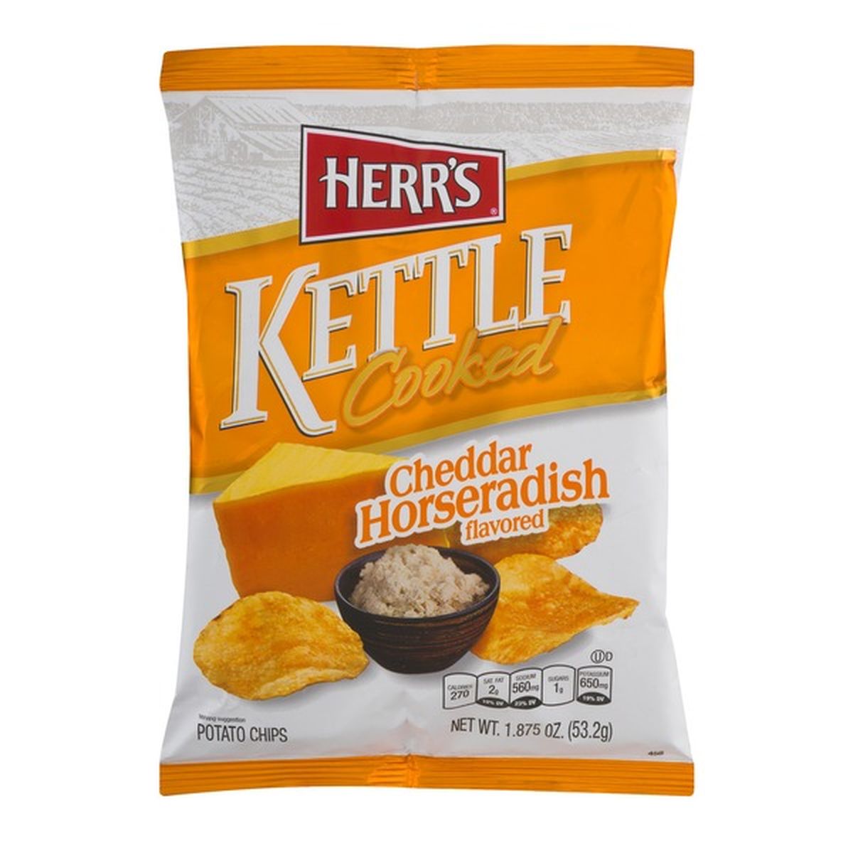 Herr's Kettle Cooked Cheddar Horseradish Potato Chips (1.875 oz ...