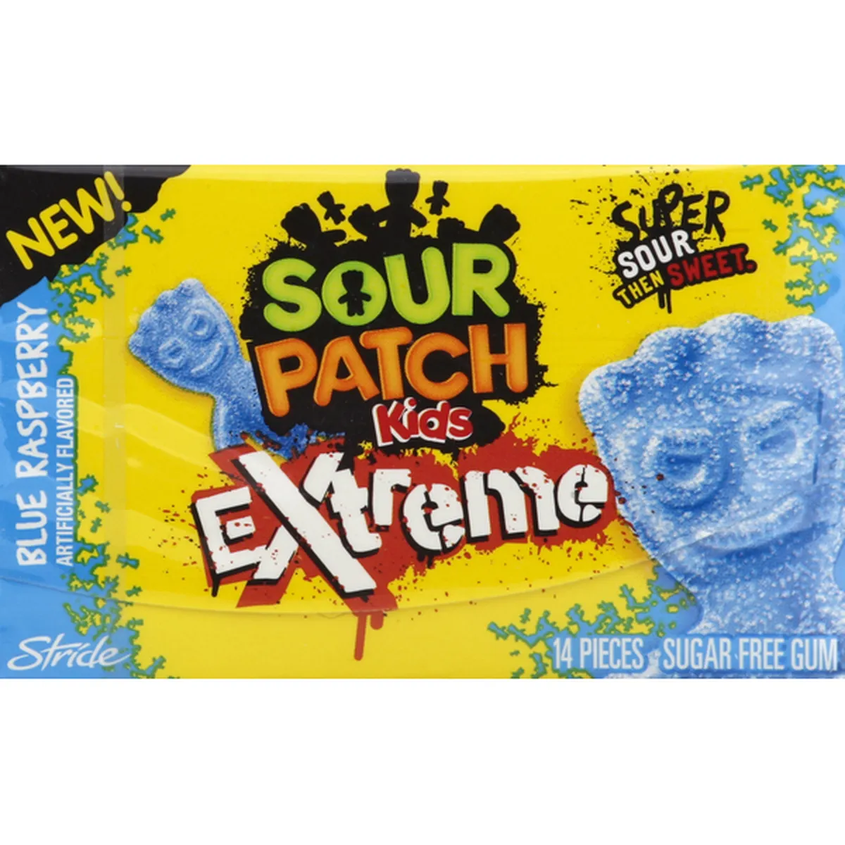 Stride Gum, Sugar Free, Sour Patch Kids Extreme, Blue Raspberry (1 ct ...