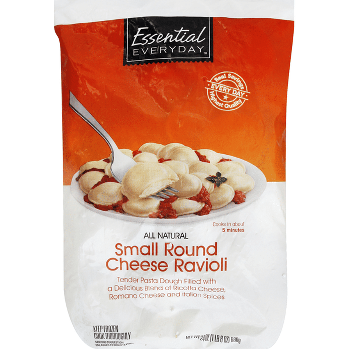 Essential Everyday Ravioli Small Round Cheese 24 Oz Delivery Or