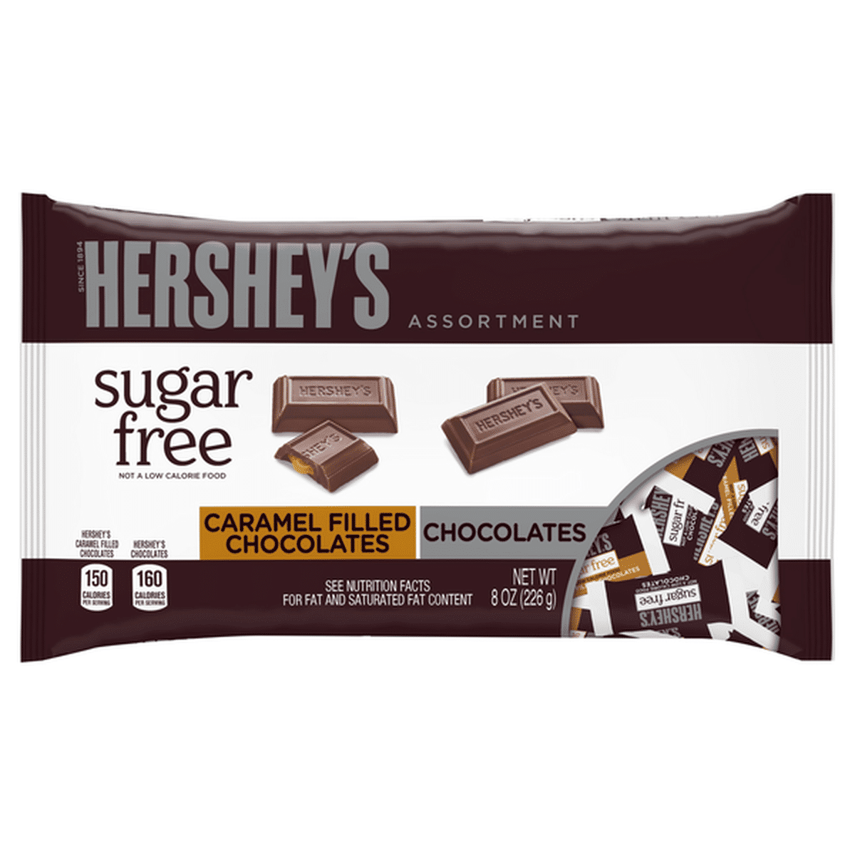 Hershey's Candy Bar, Milk Chocolate, Caramel, Sugar Free (8 oz ...