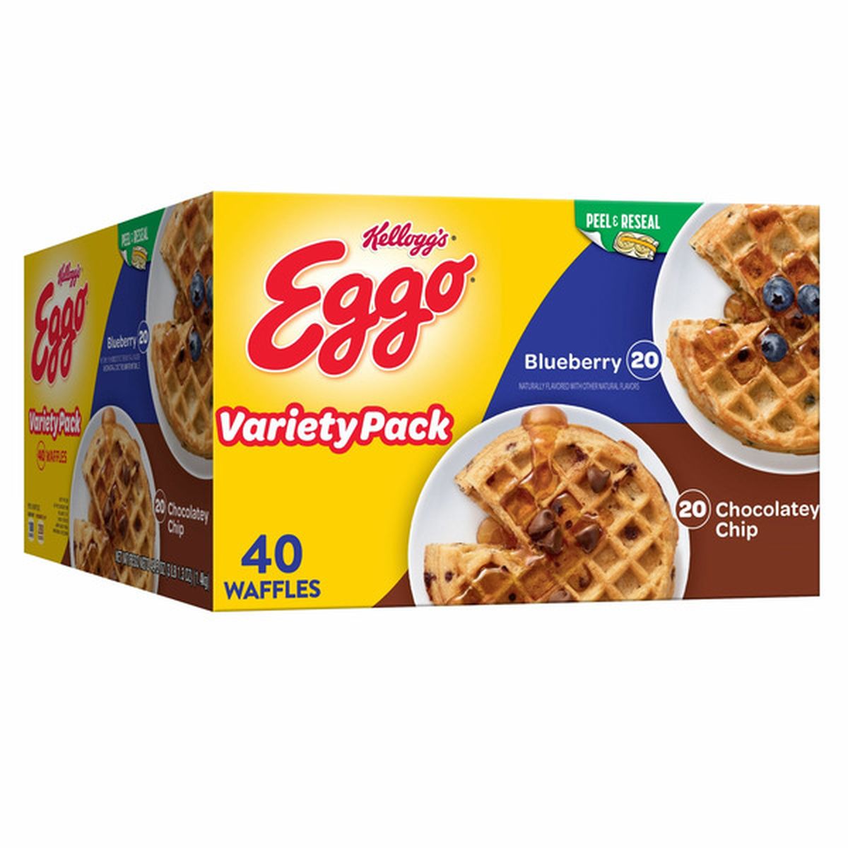 Kellogg’s Eggo Frozen Waffles, Frozen Breakfast, Resealable, Variety ...