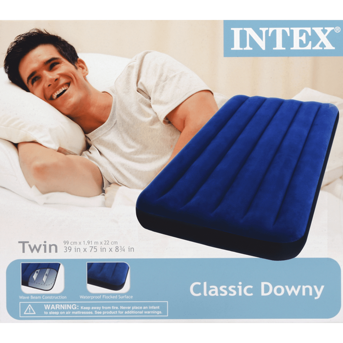 Intex premium pillow top clearance twin